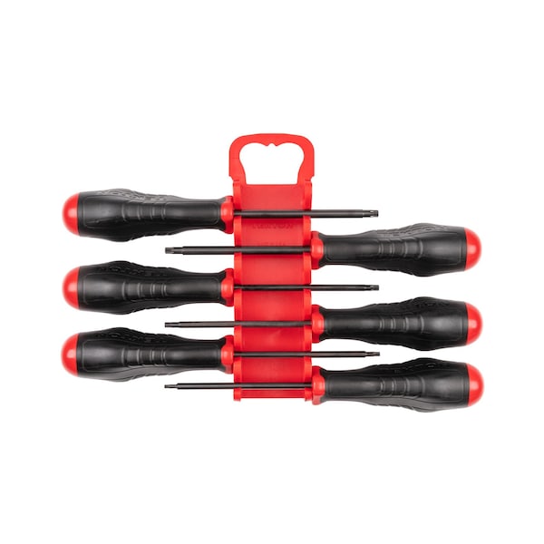 Torx High-Torque Black Oxide Blade Screwdriver Set with Holder, 6-Piece (T10-T30)